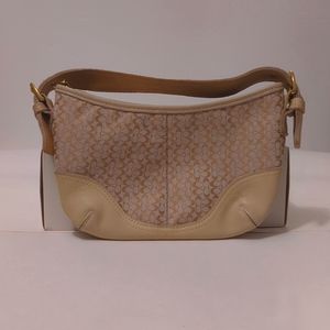 COACH Hand/Shoulder Bag in Beige.